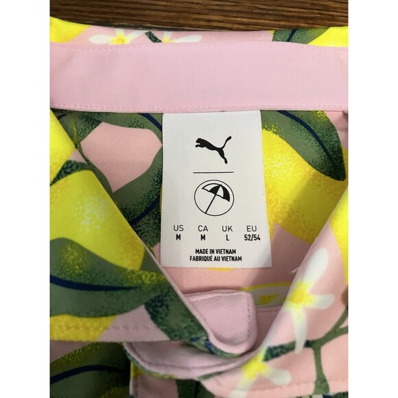 Puma Man's Size M - Arnold Palmer Lemon Branch Golf Polo 630299-03 MSRP $90 - Picture 2 of 5
